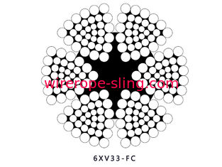 corda estraente compressa triangolare del cavo metallico d'acciaio del filo 6xV33+FC