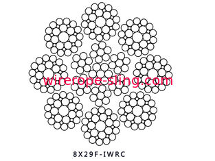 Cavo del filo di acciaio di IWRC, cavi di sollevamento 8x29Fi dell'acciaio per la doppia gru del fascio