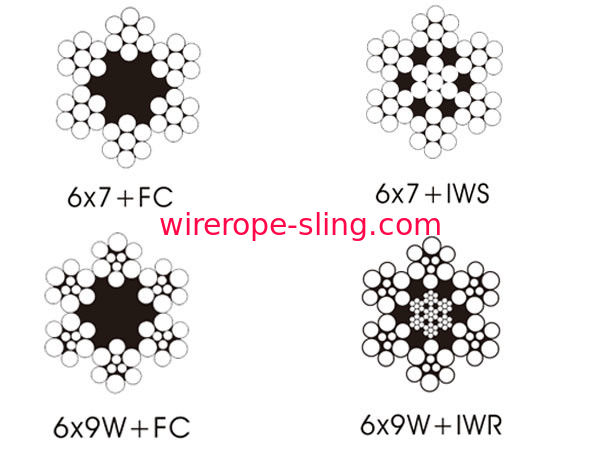 Filo di acciaio zincato a fascio 6 x 9, trawling Cavi di sollevamento in acciaio da 5 mm