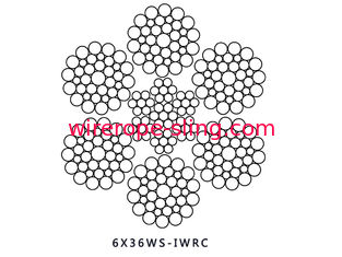 carbone del cavo metallico di 6x36WS IWR trasporto a macchina e dell'escavatore o della teleferica d'acciaio della miniera