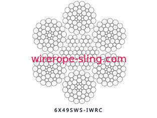 cavo metallico d'acciaio 6x41 per il nastro trasportatore della miniera con il livello che rompe carico 1000mtrs