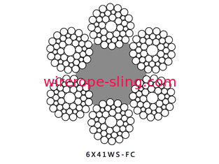 cavo metallico d'acciaio 6x41 per il nastro trasportatore della miniera con il livello che rompe carico 1000mtrs