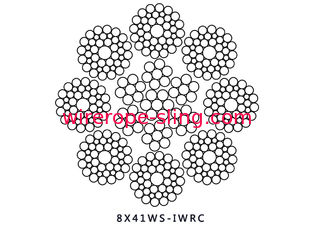 Il rendimento elevato d'acciaio del cavo metallico 8x41WS IWRC della fodera ha compresso per la gru di bacino