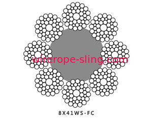Il rendimento elevato d'acciaio del cavo metallico 8x41WS IWRC della fodera ha compresso per la gru di bacino