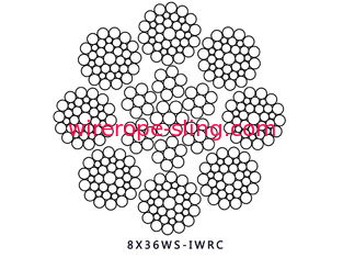 Porto leggero lungo di sollevamento leggero di servizio 8x36WS IWRC del cavo metallico e gru mobile