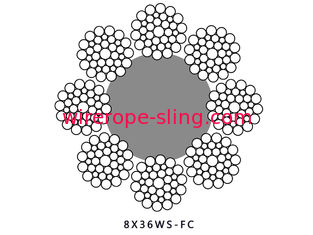 Porto leggero lungo di sollevamento leggero di servizio 8x36WS IWRC del cavo metallico e gru mobile