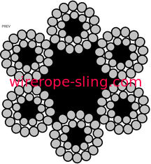 Cavi di sollevamento in acciaio tipo Warrington 6 X 24w + 7fc, cavo con fune metallica intrecciata