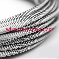 Cavo metallico dell'acciaio inossidabile di 6.4mm 1 x 19 standard di Aisi per la gru / sollevamento