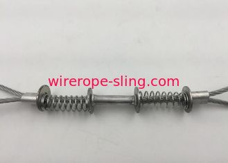 cavo metallico di sicurezza di 3.2mm ed imbracatura, imbracatura galvanizzata del filo di acciaio con la lunghezza di ciclo