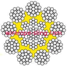 Cavo metallico d'acciaio del centro di Fc / Iwr per il sollevamento, cavo metallico compatto 73121000 del cavo metallico