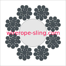 Cavo metallico d'acciaio del centro di Fc / Iwr per il sollevamento, cavo metallico compatto 73121000 del cavo metallico