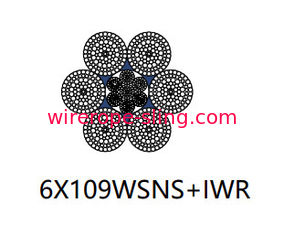 Ratory Drilling Rig cavo in filo di acciaio, 6 X 109 Wsns corda resistente alla rotazione