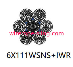 Cavo metallico in acciaio compattato compatto Prestazioni 6 X 111 Wsns Iso9001 ad alte prestazioni