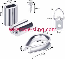 Rappresenti il cavo metallico d'attaccatura dell'acciaio inossidabile del corredo 7x7 & i montaggi sostiene fino a 33 libbre