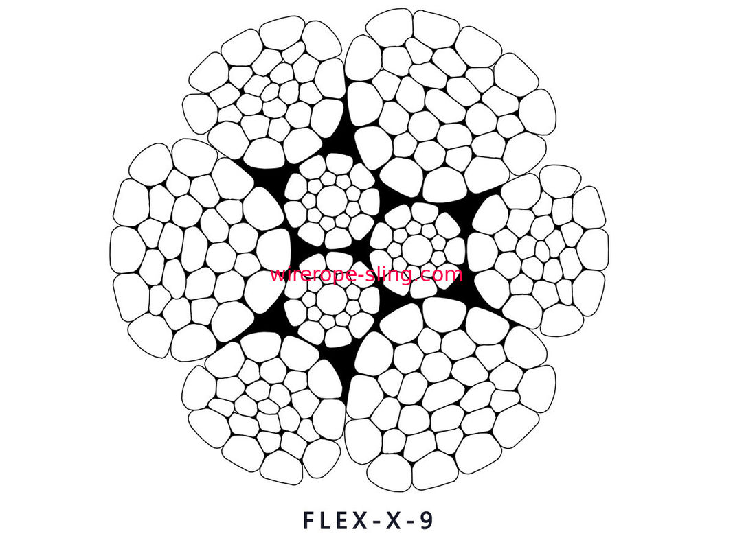 Resistenza all'usura eccellente del cavo metallico d'acciaio della gru del porto LKS-K9 per caricamento/lo scarico del porto