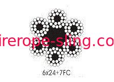 Cavo da pesca in filo di acciaio rotondo da pesca 6 X 24 per ormeggio / sollevamento