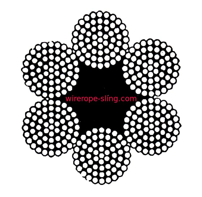 Cavo di corda flessibile in acciaio per estrazione mineraria 6 x 61 diametro 20 - 160mm per paranco / trascinamento