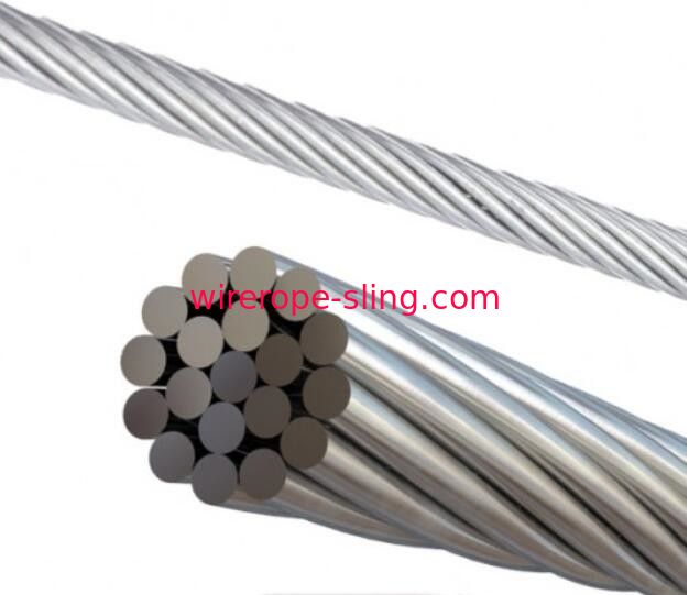 Cavo metallico dell'acciaio inossidabile di 6.4mm 1 x 19 standard di Aisi per la gru / sollevamento