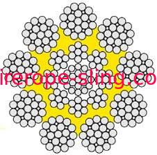 Cavo metallico d'acciaio del centro di Fc / Iwr per il sollevamento, cavo metallico compatto 73121000 del cavo metallico