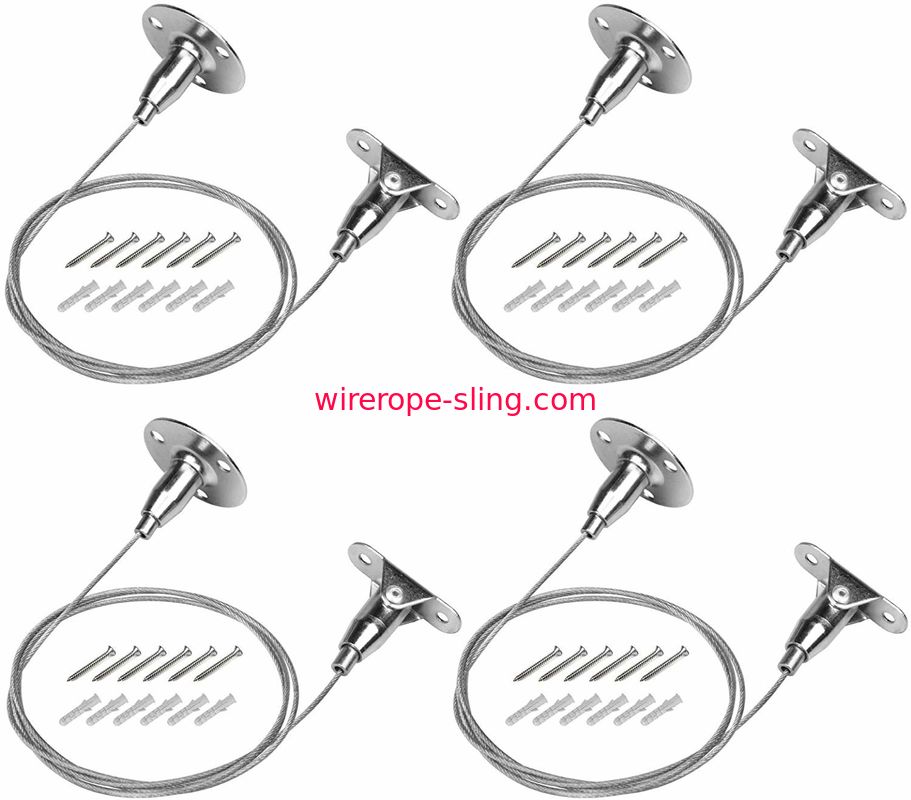 4 cavo metallico dell'acciaio inossidabile del corredo di cavi della sospensione dei pc 4mm per la pittura del tabellone per le affissioni