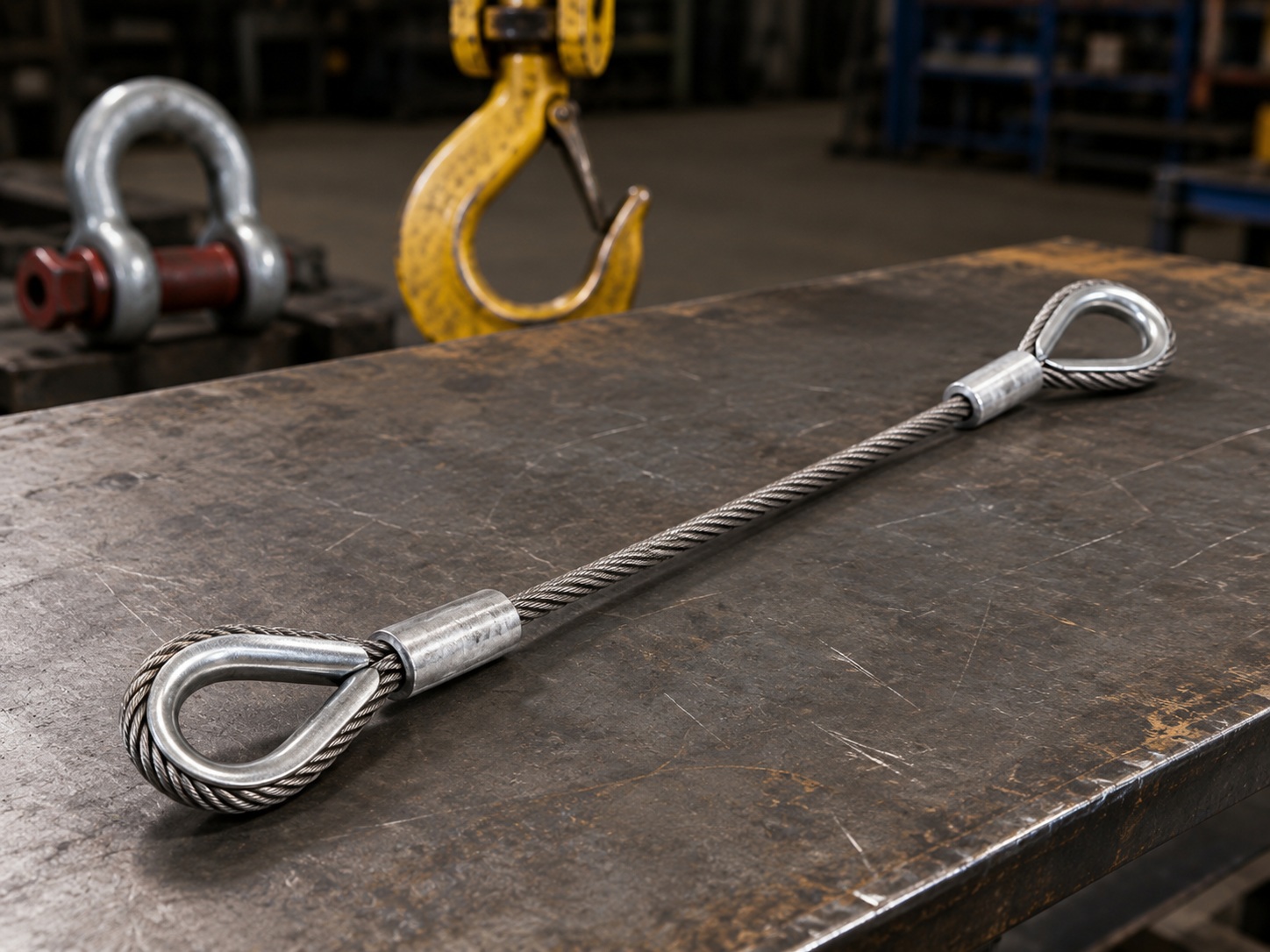 Heavy duty wire rope sling for crane lifting and industrial rigging Heavy duty wire rope sling for crane lifting and industrial rigging